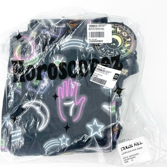 Dolls Kill X Horoscopez SIGN TIMES MOM JEANS ASTRO - Picture 15 of 16